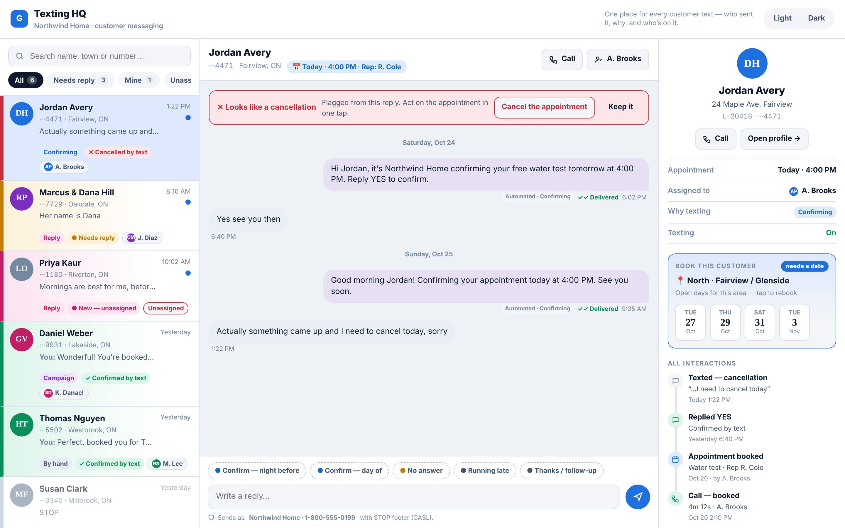 Texting HQ — every customer text in one place